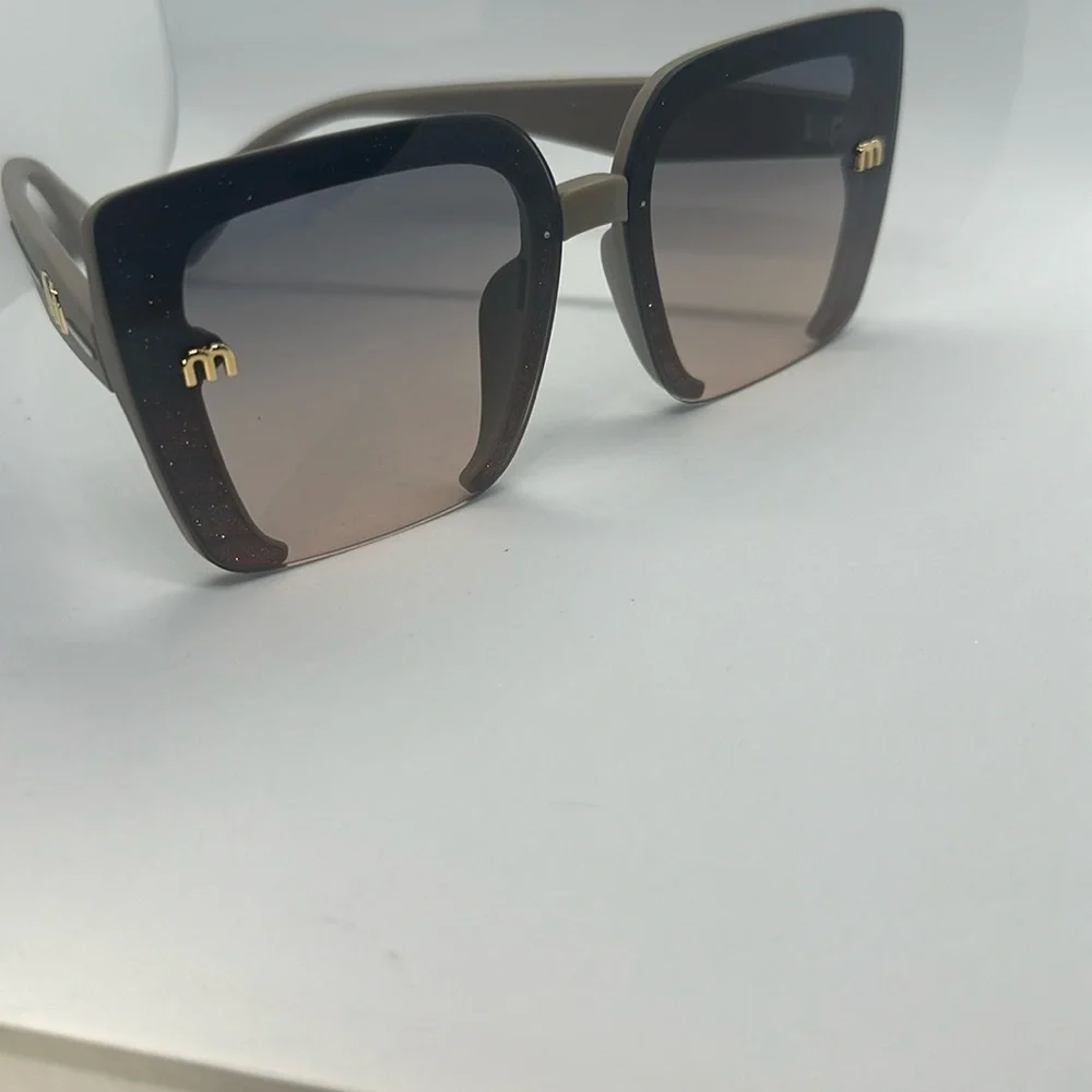 Oversized Square Sunglasses-Gradient Lenses , -UVProtection,M”Detail